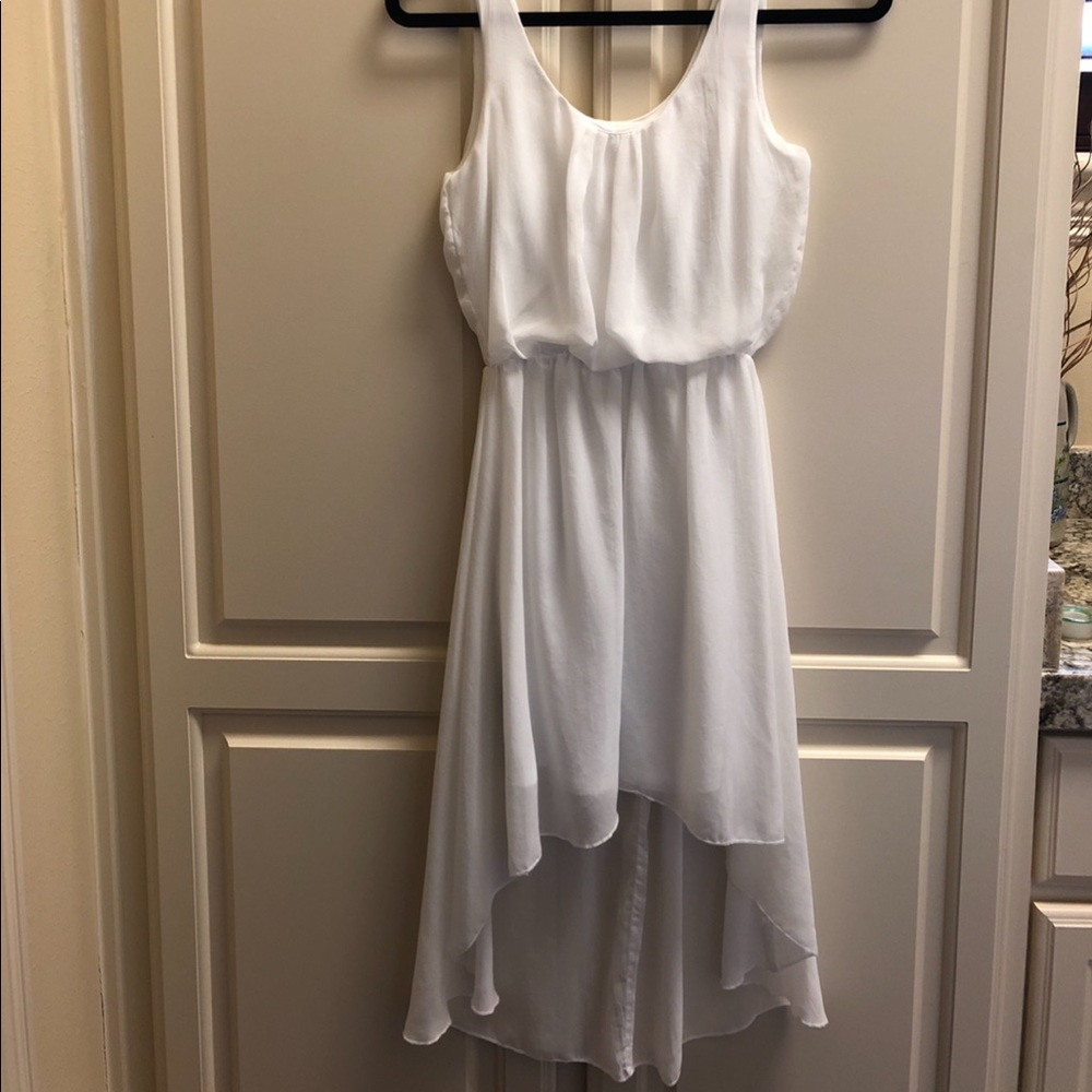 White high-low dress!